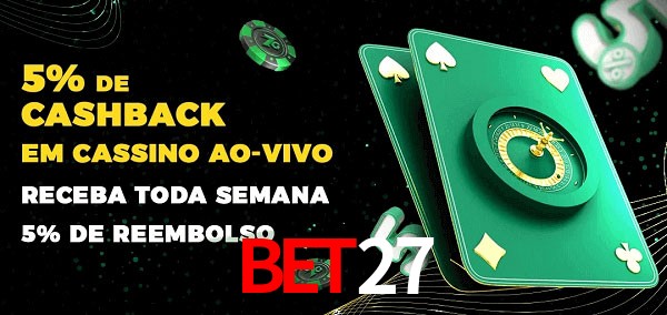 Promoções do cassino ao Vivo bet27